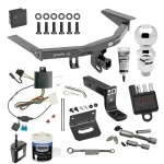For 2014-2020 Acura MDX Trailer Hitch kit by: Draw-Tite For 2014-2020 Acura MDX Trailer Hitch Tow PKG w/ 4-Flat Wiring + Ball Mount w/ 4" Drop + 2-5/16" Ball + Wiring Bracket + Hitch Cover + Dual Hitch & Coupler Locks + Wiring Tester + Ball Lube + Electric Grease + Ball Wrench + Anti Rattle Devic