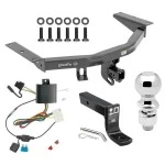 For 14-20 Acura MDX All Models Trailer Hitch Tow PKG w/ 4-Flat Wiring + Ball Mount w/ 4" Drop + 2-5/16" Ball By Draw-Tite