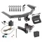 For 2014-2020 Acura MDX Trailer Hitch Tow PKG w/ 4-Flat Wiring + Adjustable Drop Rise Triple Ball Ball Mount 1-7/8" & 2" & 2-5/16" Trailer Balls + Pin/Clip + Wiring Bracket + Hitch Cover (Excludes: w/Full Size Spare Tire Models) By 