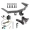 For 2014-2020 Acura MDX Trailer Hitch Tow PKG w/ 4-Flat Wiring + Adjustable Drop Rise Triple Ball Ball Mount 1-7/8" & 2" & 2-5/16" Trailer Balls + Pin/Clip (Excludes: w/Full Size Spare Tire Models) By Draw-Tite