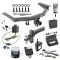 For 2014-2020 Acura MDX Trailer Hitch Tow PKG w/ 4-Flat Wiring + Dual Adjustable Drop Rise Ball Ball Mount 2" & 2-5/16" Trailer Balls + Wiring Bracket + Hitch Cover + Dual Hitch & Coupler Locks + Wiring Tester + Ball Lube + Electric Grea