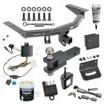 For 2014-2020 Acura MDX Trailer Hitch Tow PKG w/ 4-Flat Wiring + Clevis Hitch Ball Mount w/ 2" Ball + Bracket + Cover + Dual Hitch & Coupler Locks + Wiring Tester + Ball Lube + Electric Grease + Ball Wrench + Anti Rattle Device