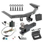 For 2014-2020 Acura MDX Trailer Hitch Tow PKG w/ 4-Flat Wiring + Clevis Hitch Ball Mount w/ 2" Ball + Pin/Clip + Wiring Bracket + Hitch Cover (Excludes: w/Full Size Spare Tire Models) By Draw-Tite