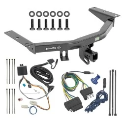 For 16-22 Honda Pilot All Models Trailer Hitch Tow PKG w/ 5-Flat Wiring Harness By Draw-Tite