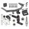 For 2016-2022 Honda Pilot Trailer Hitch Tow PKG w/ 4-Flat Wiring + Adjustable Drop Rise Ball Mount + Pin/Clip + Inerchangeable 1-7/8" & 2" & 2-5/16" Balls + Wiring Bracket + Hitch Cover By Draw-Tite