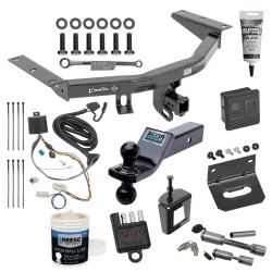 For 2016-2022 Honda Pilot Trailer Hitch Tow PKG Wiring + Dual Ball Ball Mount 1-7/8" & 2" Trailer Balls + Bracket + Cover + Dual Hitch & Coupler Locks + Wiring Tester + Ball Lube + Electric Grease + Ball Wrench + Anti Rattle Device