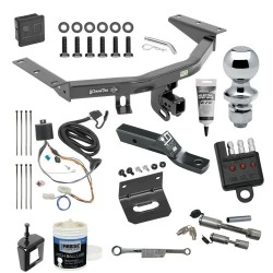 For 2016-2022 Honda Pilot Trailer Hitch Tow PKG w/ 4-Flat Wiring + Ball Mount w/ 2" Drop + 1-7/8" Ball +Bracket + Cover + Dual Hitch & Coupler Locks +Wiring Tester +Ball Lube+Electric Grease+Ball Wrench+Anti Rattle Device