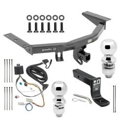 For 16-22 Honda Pilot All Models Trailer Hitch Tow PKG w/ 4-Flat Wiring + Ball Mount w/ 4" Drop + 2" Ball + 2-5/16" Ball By Draw-Tite