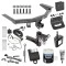 For 2016-2022 Honda Pilot Trailer Hitch Tow PKG w/ 4-Flat Wiring + Adjustable Drop Rise Triple Ball Ball Mount 1-7/8" & 2" & 2-5/16" Trailer Balls + Wiring Bracket + Hitch Cover + Dual Hitch & Coupler Locks + Wiring Tester + Bal
