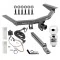 For 2016-2022 Honda Pilot Trailer Hitch Tow PKG w/ 4-Flat Wiring + Extended 16" Long Ball Mount w/ 4" Drop + Pin/Clip + 2" Ball By Draw-Tite