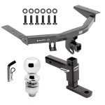 For 2016-2022 Honda Pilot Trailer Hitch Tow PKG w/ Adjustable Drop Rise Ball Mount + Pin/Clip + 2" Ball By Draw-Tite