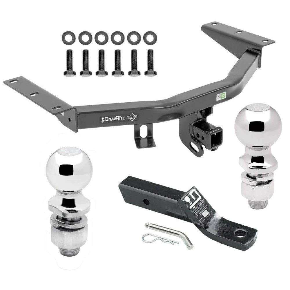 For 2016-2022 Honda Pilot Trailer Hitch Tow PKG w/ Ball Mount w/ 2" Drop + 2" Ball + 2-5/16" Ball By Draw-Tite