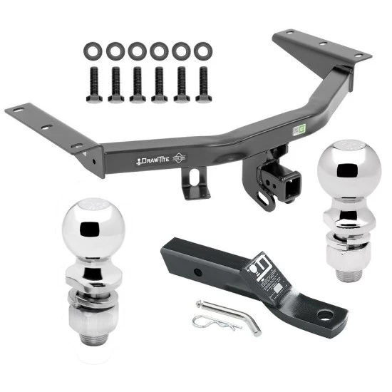 For 2016-2022 Honda Pilot Trailer Hitch Tow PKG w/ Ball Mount w/ 2" Drop + 2" Ball + 2-5/16" Ball By Draw-Tite