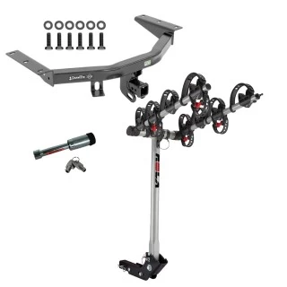 For 2014-2020 Acura MDX Trailer Hitch kit by: Draw-Tite For 2014-2020 Acura MDX Trailer Hitch Tow PKG w/ 4 Bike Carrier Rack + Hitch Lock (Excludes: w/Full Size Spare Tire Models) By Draw-Tite