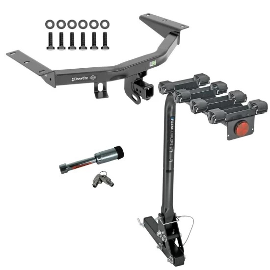 For 2014-2020 Acura MDX Trailer Hitch kit by: Draw-Tite For 2014-2020 Acura MDX Trailer Hitch Tow PKG w/ 4 Bike Carrier Rack + Hitch Lock (Excludes: w/Full Size Spare Tire Models) By Draw-Tite