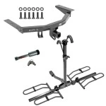 For 14-20 Acura MDX 16-22 Honda Pilot Trailer Hitch Tow PKG w/ 2 Bike Plaform Style Carrier Rack + Hitch Lock By Draw-Tite