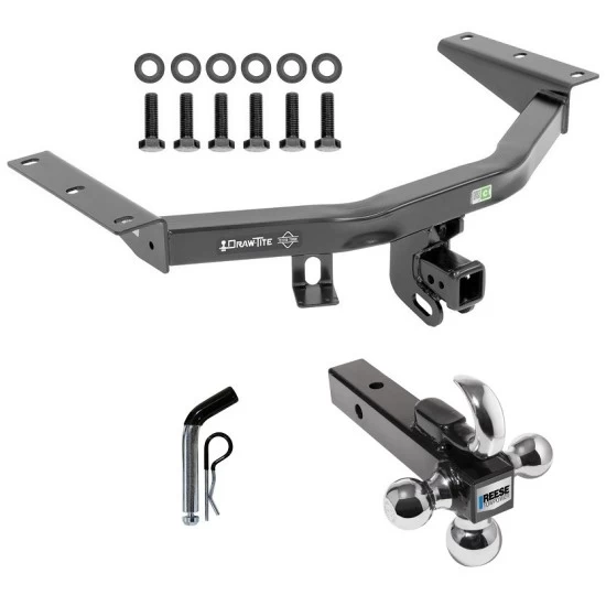For 2016-2022 Honda Pilot Trailer Hitch Tow PKG w/ Triple Ball Ball Mount 1-7/8" & 2" & 2-5/16" Trailer Balls w/ Tow Hook + Pin/Clip By Draw-Tite