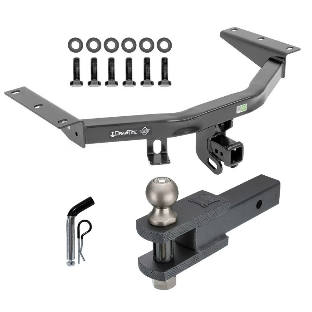 For 2016-2022 Honda Pilot Trailer Hitch Tow PKG w/ Clevis Hitch Ball Mount w/ 2" Ball + Pin/Clip By Draw-Tite