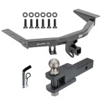 For 2016-2022 Honda Pilot Trailer Hitch Tow PKG w/ Clevis Hitch Ball Mount w/ 2" Ball + Pin/Clip By Draw-Tite