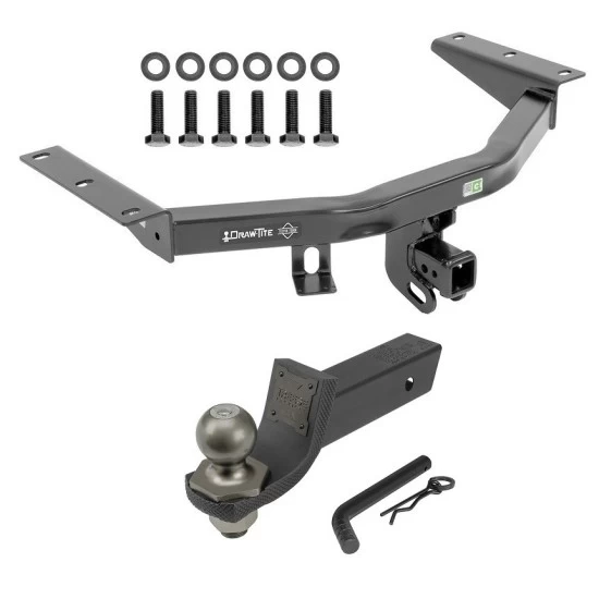 For 2016-2022 Honda Pilot Trailer Hitch Tow PKG + Interlock Tactical Starter Kit w/ 2" Drop & 2" Ball By Draw-Tite