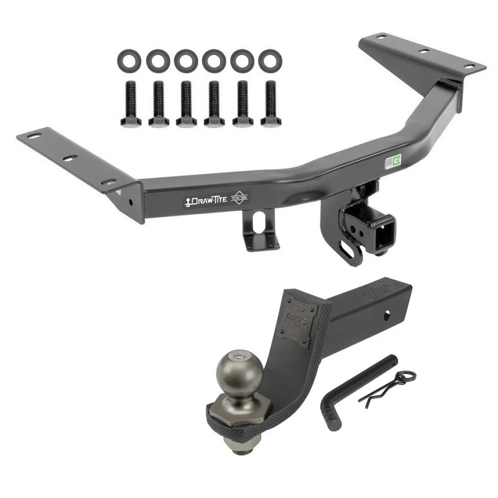 For 2016-2022 Honda Pilot Trailer Hitch Tow PKG + Interlock Tactical Starter Kit w/ 3-1/4" Drop & 2" Ball By Draw-Tite