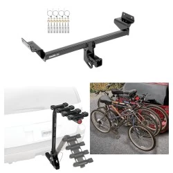Trailer Hitch w/ 4 Bike Rack For 15-24 Ford Edge 16-18 Lincoln MKX 19-23 Nautilus Approved for Recreational & Offroad Use Carrier for Adult Woman or Child Bicycles Foldable