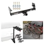 Trailer Hitch w/ 4 Bike Rack For 05-13 Toyota Tacoma Except X-Runner 13-15 All Models Approved for Recreational & Offroad Use Carrier for Adult Woman or Child Bicycles Foldable