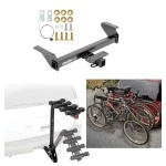 Trailer Hitch w/ 4 Bike Rack For 16-23 Toyota Tacoma Approved for Recreational & Offroad Use Carrier for Adult Woman or Child Bicycles Foldable
