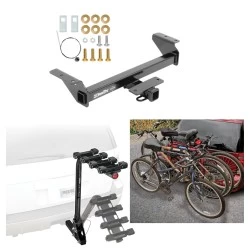 Trailer Hitch w/ 4 Bike Rack For 16-23 Toyota Tacoma Approved for Recreational & Offroad Use Carrier for Adult Woman or Child Bicycles Foldable