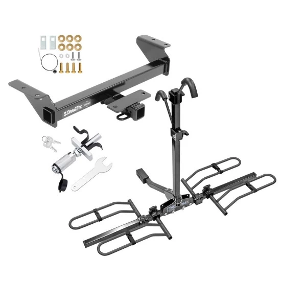 Trailer Tow Hitch For 16-23 Toyota Tacoma Platform Style 2 Bike Rack w/ Anti Rattle Hitch Lock