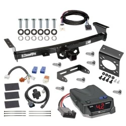 For 05-26 Nissan Frontier 09-12 Suzuki Equator Trailer Hitch Tow PKG w/ Tekonsha BRAKE-EVN Brake Control + Plug & Play BC Adapter + 7-Way RV Wiring By Draw-Tite