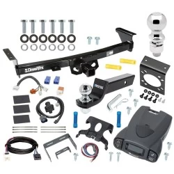 For 2005-2024 Nissan Frontier Trailer Hitch Tow PKG w/ Tekonsha Prodigy P3 Brake Control + Plug & Play BC Adapter + 7-Way RV Wiring + 2" & 2-5/16" Ball & Drop Mount By Draw-Tite