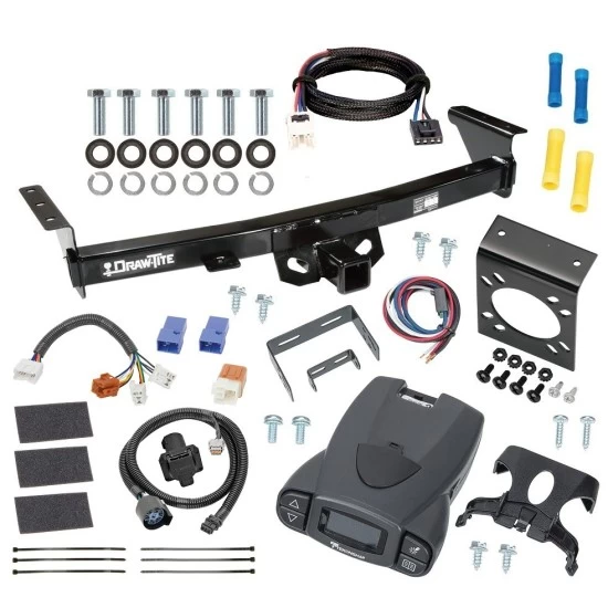 For 2005-2024 Nissan Frontier Trailer Hitch Tow PKG w/ Tekonsha Prodigy P3 Brake Control + Plug & Play BC Adapter + 7-Way RV Wiring By Draw-Tite For 2005-2024 Nissan Frontier Trailer Hitch Tow PKG w/ Tekonsha Prodigy P3 Brake Control + Plug & Play BC Adapter + 7-Way RV Wiring By Draw-Tite