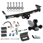 For 2005-2023 Nissan Frontier Trailer Hitch Tow PKG w/ 4-Flat Wiring Harness + Triple Ball Ball Mount 1-7/8" & 2" & 2-5/16" Trailer Balls + Pin/Clip + Wiring Bracket By Draw-Tite
