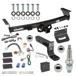 For 2005-2023 Nissan Frontier Trailer Hitch Tow PKG w/ 4-Flat Wiring + Ball Mount w/ 4" Drop + Interchangeable Ball 1-7/8" & 2" & 2-5/16" + Wiring Bracket + Dual Hitch & Coupler Locks + Hitch Cover By Draw-Tite