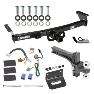 For 2005-2023 Nissan Frontier Trailer Hitch kit by: Draw-Tite For 2005-2023 Nissan Frontier Trailer Hitch Tow PKG w/ 4-Flat Wiring Harness + Dual Adjustable Drop Rise Ball Ball Mount 2" & 2-5/16" Trailer Balls + Pin/Clip + Wiring Bracket By Draw-Tite