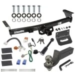 For 2005-2023 Nissan Frontier Trailer Hitch kit by: Draw-Tite For 2005-2023 Nissan Frontier Trailer Hitch Tow PKG w/ 4-Flat Wiring + Interlock Tactical Starter Kit w/ 2" Drop & 2" Ball + Tactical Dogbone Lock + Wiring Bracket By Draw-Tite