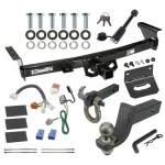 For 2005-2023 Nissan Frontier Trailer Hitch Tow PKG w/ 4-Flat Wiring + Interlock Tactical Starter Kit w/ 3-1/4" Drop & 2" Ball + Tactical Hook & Shackle Mount + Tactical Dogbone Lock + Wiring Bracket By Draw-Tite