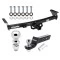 For 2005-2024 Nissan Frontier Trailer Hitch Tow PKG w/ Starter Kit Ball Mount w/ 2" Drop & 2" Ball + 2-5/16" Ball By Draw-Tite