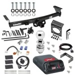 For 2005-2024 Nissan Frontier Trailer Hitch Tow PKG w/ 8K Round Bar Weight Distribution Hitch w/ 2-5/16" Ball + 2" Ball + Pin/Clip + Pro Series POD Brake Control + Plug & Play BC Adapter + 7-Way RV Wiring By Draw-Tite