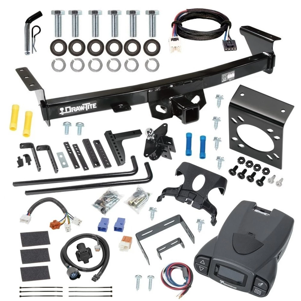 For 2005-2024 Nissan Frontier Trailer Hitch Tow PKG w/ 8K Round Bar Weight Distribution Hitch w/ 2-5/16" Ball + Pin/Clip + Tekonsha Prodigy P3 Brake Control + Plug & Play BC Adapter + 7-Way RV Wiring By Draw-Tite For 2005-2024 Nissan Frontier Trailer Hitch Tow PKG w/ 8K Round Bar Weight Distribution Hitch w/ 2-5/16" Ball + Pin/Clip + Tekonsha Prodigy P3 Brake Control + Plug & Play BC Adapter + 7-Way RV Wiring By Draw-Tite