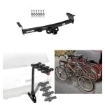 Trailer Hitch w/ 4 Bike Rack For 05-26 Nissan Frontier 09-12 Suzuki Equator Approved for Recreational & Offroad Use Carrier for Adult Woman or Child Bicycles Foldable