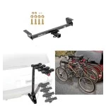 Trailer Hitch w/ 4 Bike Rack For 16-22 Lexus RX350 RX450h Approved for Recreational & Offroad Use Carrier for Adult Woman or Child Bicycles Foldable