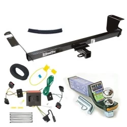 For 2008-2010 Dodge Grand Caravan Trailer Hitch Tow PKG w/ 4-Flat Wiring + Starter Kit Ball Mount w/ 2" Drop & 1-7/8" Ball By Draw-Tite