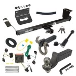 For 2008-2010 Dodge Grand Caravan Trailer Hitch Tow PKG w/ 4-Flat Wiring + Interlock Tactical Starter Kit w/ 2" Drop & 2" Ball + Tactical Hook & Shackle Mount + Tactical Dogbone Lock + Wiring Bracket By Draw-Tite