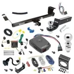 For 2008-2010 Dodge Grand Caravan Trailer Hitch Tow PKG w/ Pro Series Pilot Brake Control + Generic BC Wiring Adapter + 7-Way RV Wiring + 2" & 2-5/16" Ball & Drop Mount By Draw-Tite
