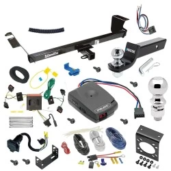 For 08-10 Chrysler Town and Country Dodge Grand Caravan Trailer Hitch Tow PKG w/ Pro Series Pilot Brake Control + Generic BC Wiring Adapter + 7-Way RV Wiring + 2" & 2-5/16" Ball & Drop Mount By Draw-Tite