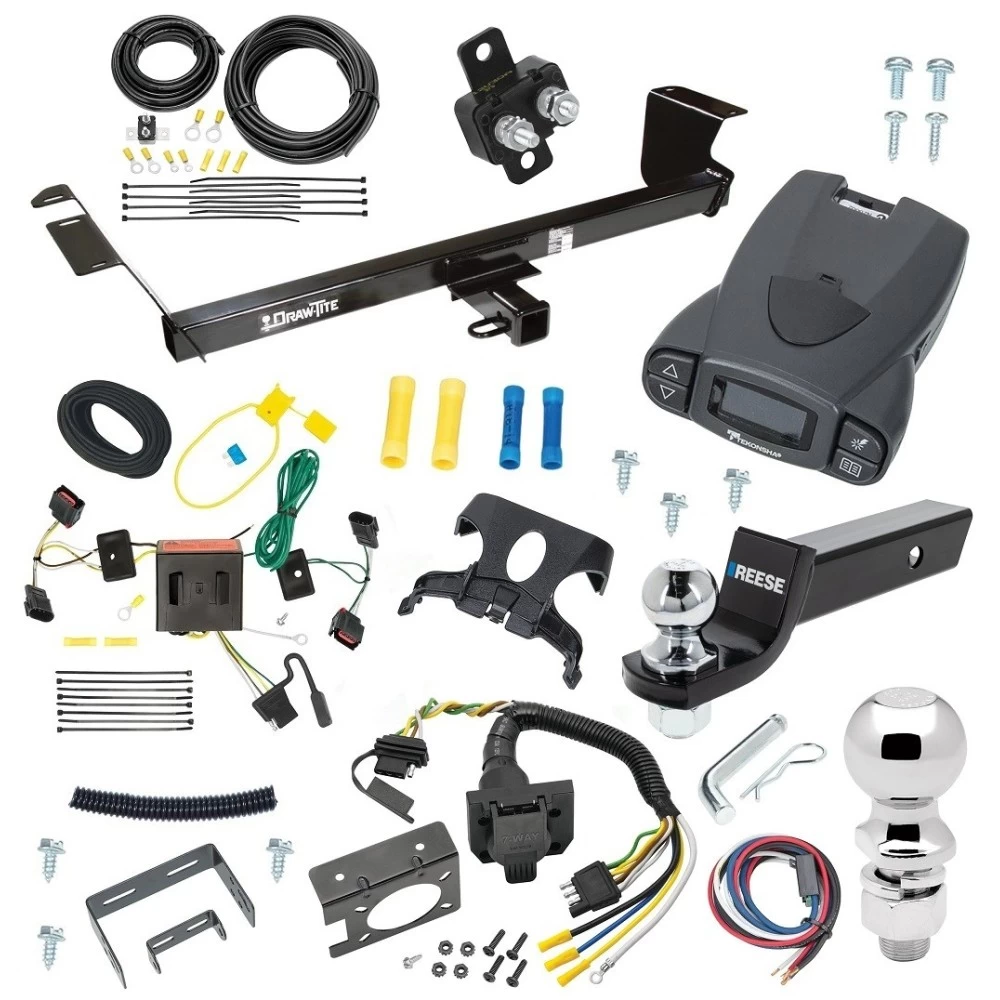 For 2008-2010 Chrysler Town & Country Trailer Hitch kit by: Draw-Tite For 2008-2010 Chrysler Town & Country Trailer Hitch Tow PKG w/ Tekonsha Prodigy P3 Brake Control + 7-Way RV Wiring + 2" & 2-5/16" Ball & Drop Mount By Draw-Tite