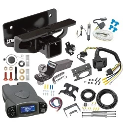 Trailer Hitch Tow Package Prodigy P3 Brake Control For 03-24 Dodge RAM 1500 03-10 2500 3500 Exc Factory Hitch w/ 7-Way RV Wiring 2" Drop Mount 2" Ball Class 4 2" Receiver Draw-Tite Tekonsha