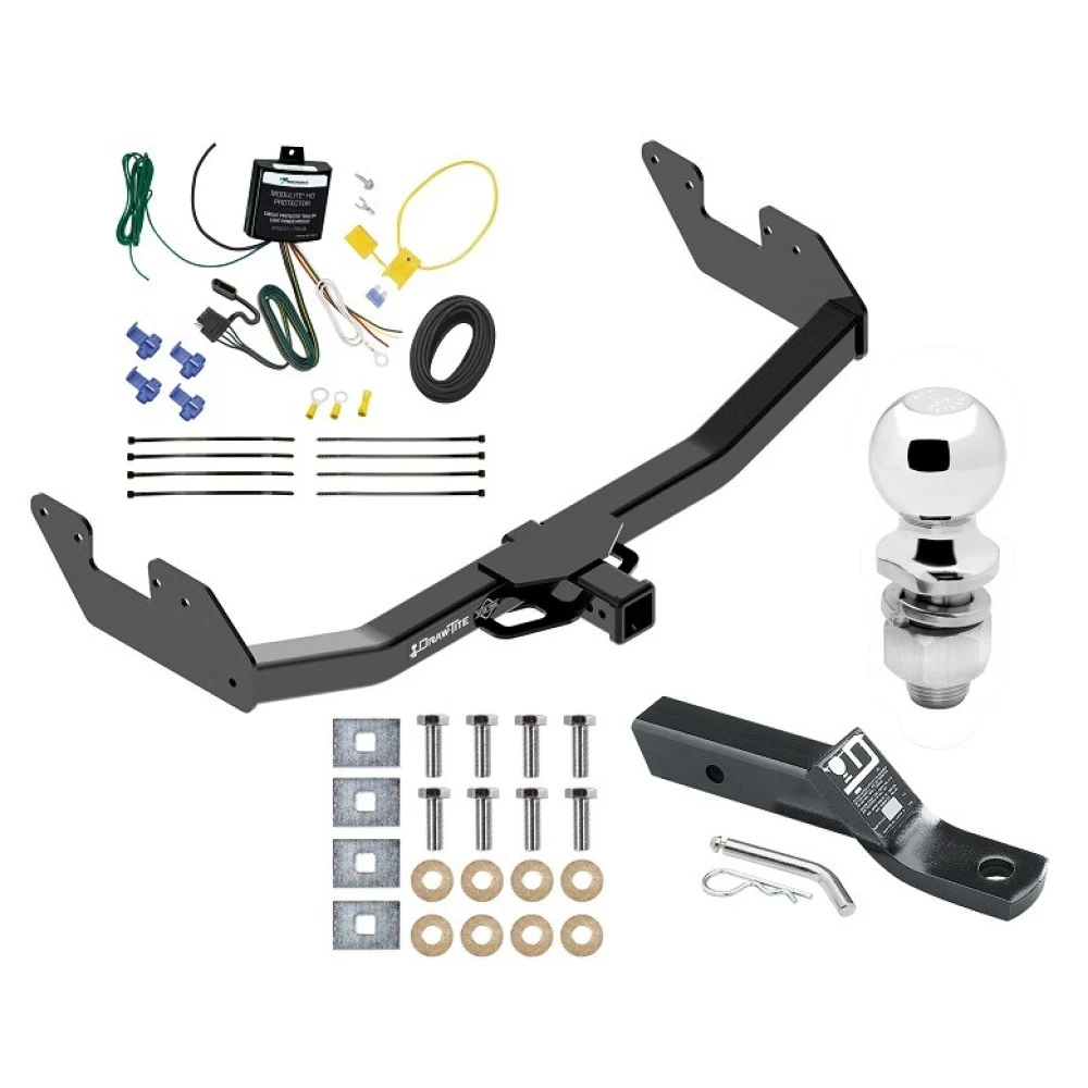 Trailer Tow Hitch For 16-23 Toyota Hilux All Models Complete Package w/ Wiring and 2" Ball